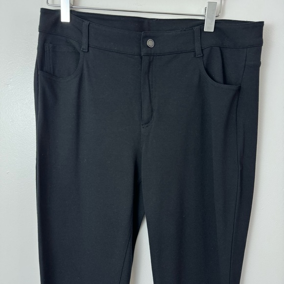 Athleta Black Skinny Ponte Stretch Knit Pants Size 12 - Picture 3 of 10